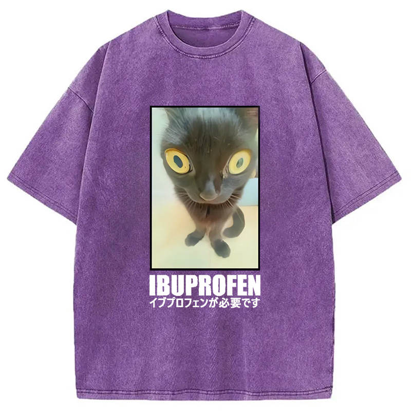 Modecanvas Need Ibuprofen Vintage Washed T-Shirt-modecanvas
