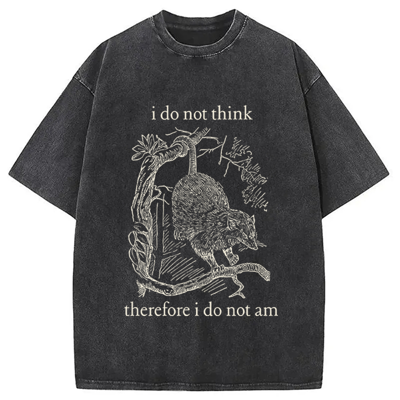 Modecanvas Opossum Weird Meme DTG Printing Washed T-Shirt