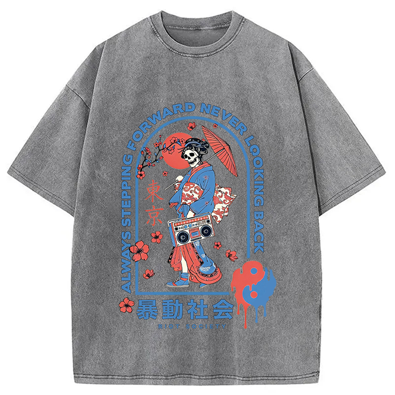 Modecanvas Riot Society DTG Printing Washed T-Shirt