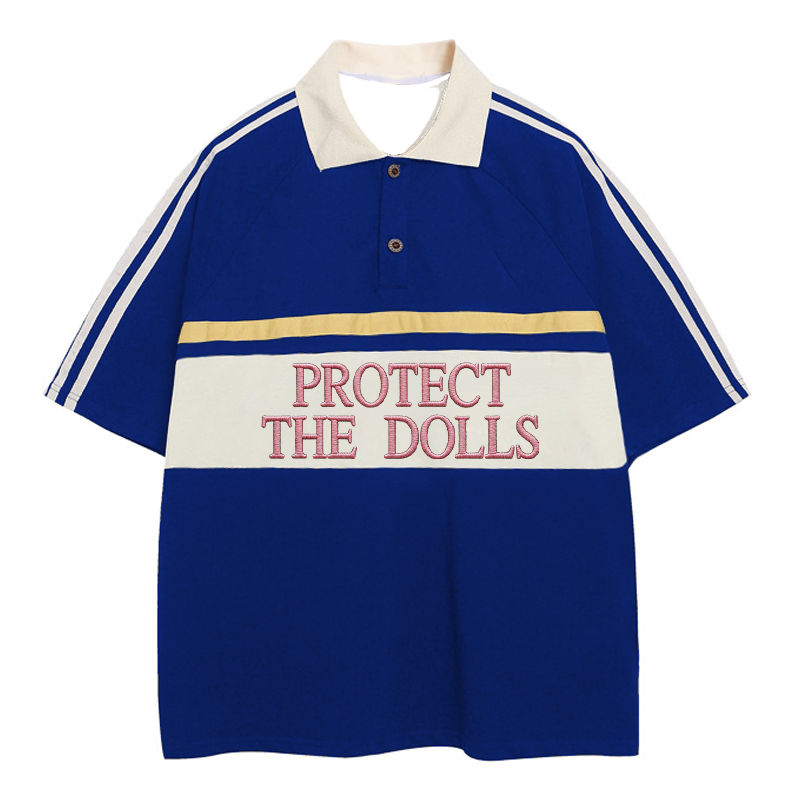 Modecanvas Protect The Dolls Polo Embroidered T-Shirt