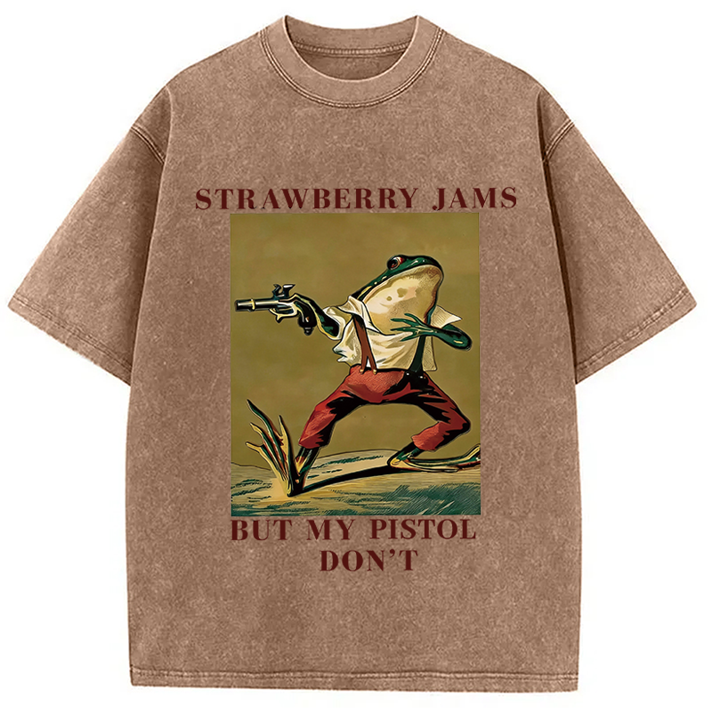 Modecanvas Western Frog DTG Printing Washed T-Shirt