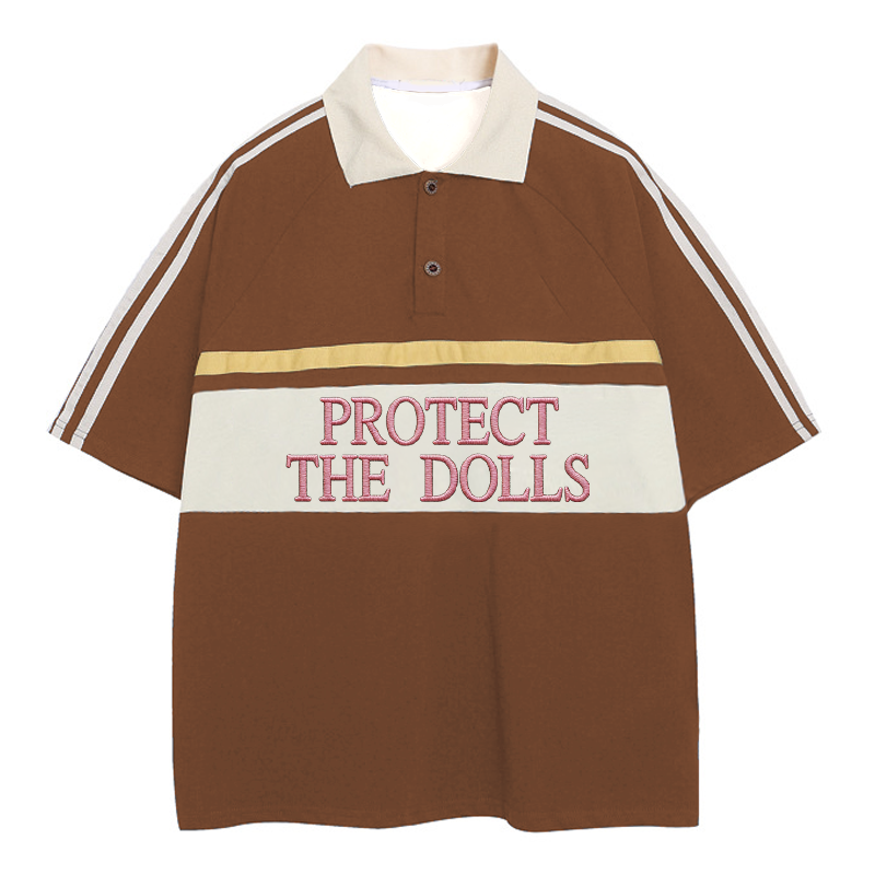 Modecanvas Protect The Dolls Polo Embroidered T-Shirt