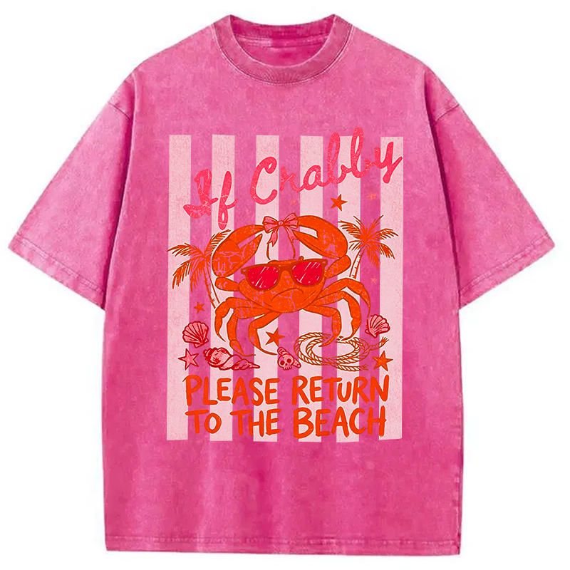 Modecanvas Return To Beach DTG Printing Washed T-Shirt