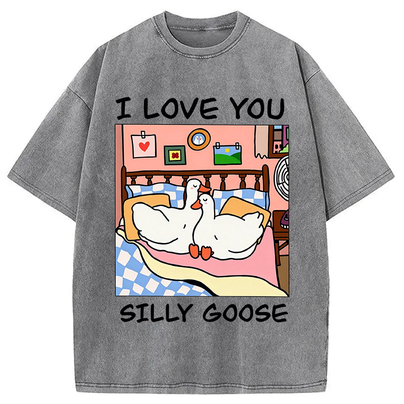 Modecanvas I Love You DTG Printing Washed T-Shirt