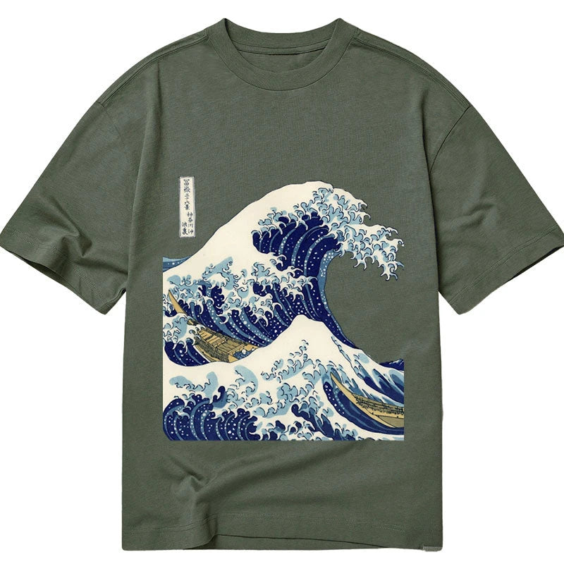 Modecanvas The Great Wave KanaGawa DTG Printing Classic T-Shirt-modecanvas