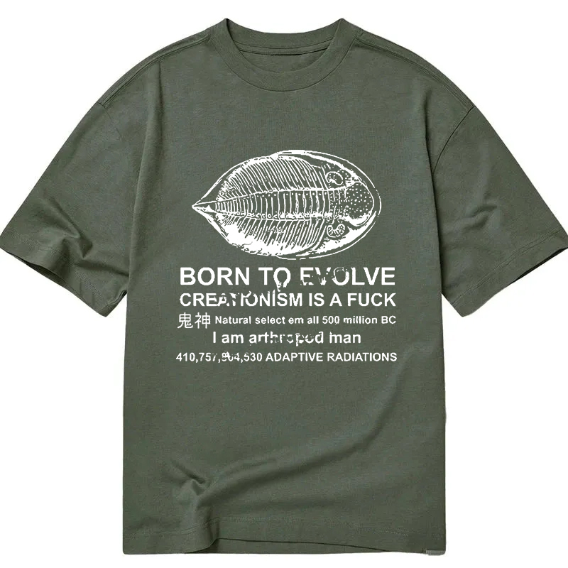 Modecanvas Born To Evolve DTG Printing Classic T-Shirt-modecanvas