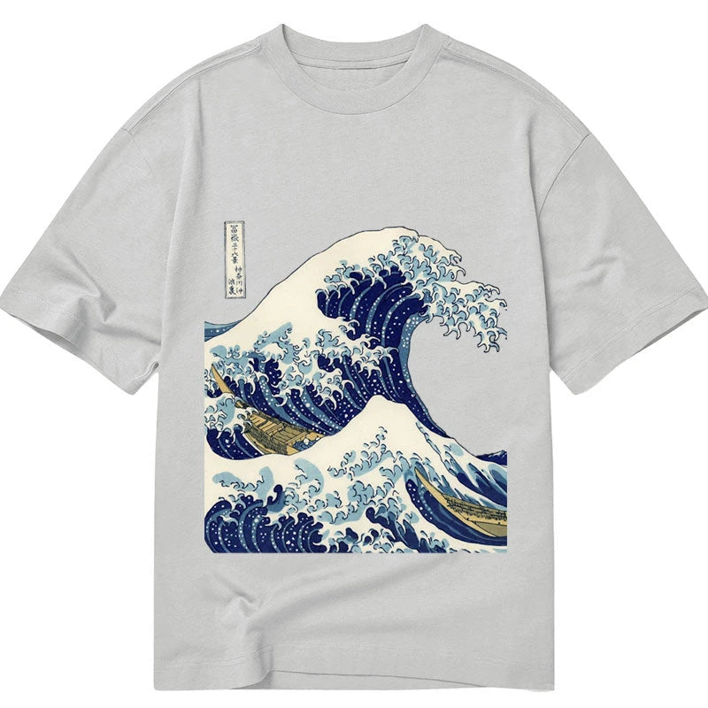 Modecanvas The Great Wave KanaGawa DTG Printing Classic T-Shirt-modecanvas