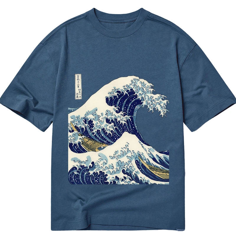 Modecanvas The Great Wave KanaGawa DTG Printing Classic T-Shirt-modecanvas