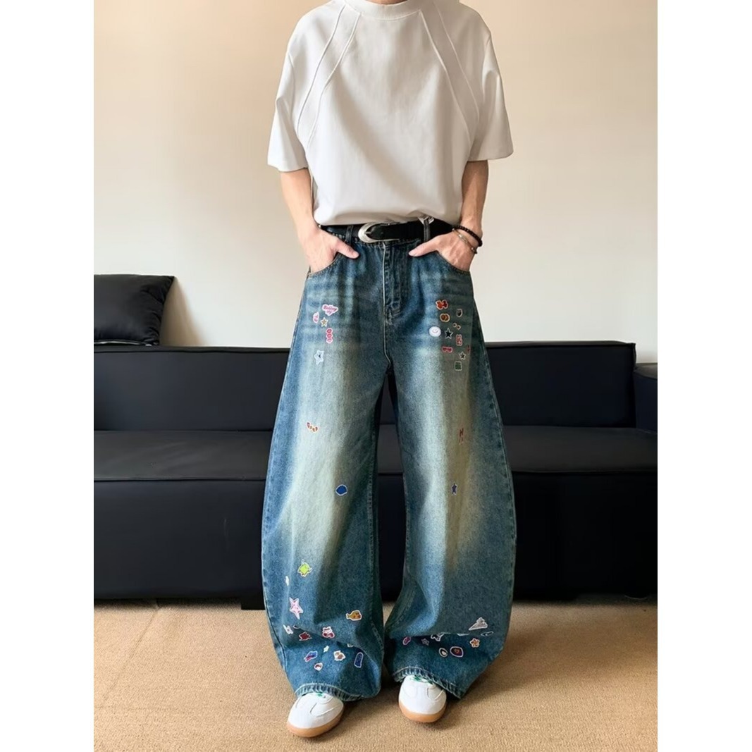 Modecanvas Colorful Stickers Blue Jeans