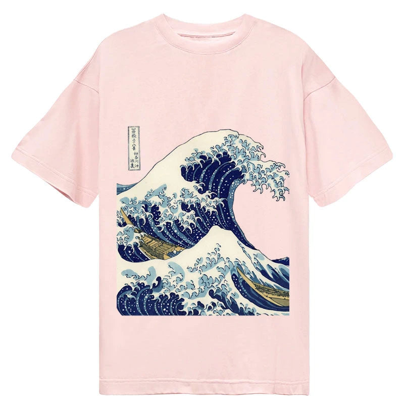 Modecanvas The Great Wave KanaGawa DTG Printing Classic T-Shirt-modecanvas