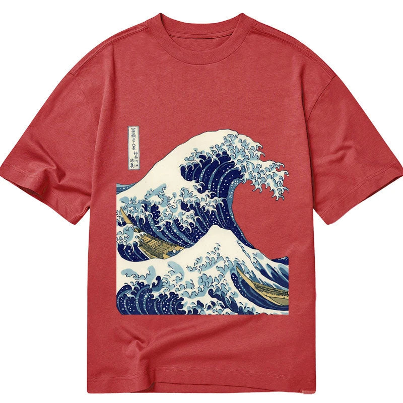 Modecanvas The Great Wave KanaGawa DTG Printing Classic T-Shirt-modecanvas
