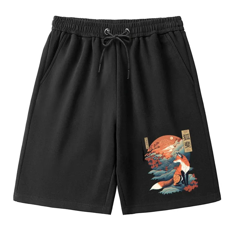 Modecanvas Japanese Kitsune Fox Sakura Classic Shorts