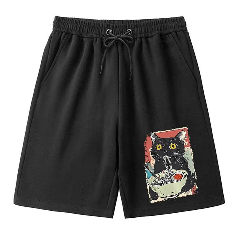Modecanvas Cute Cat Eating Ramen Classic Shorts
