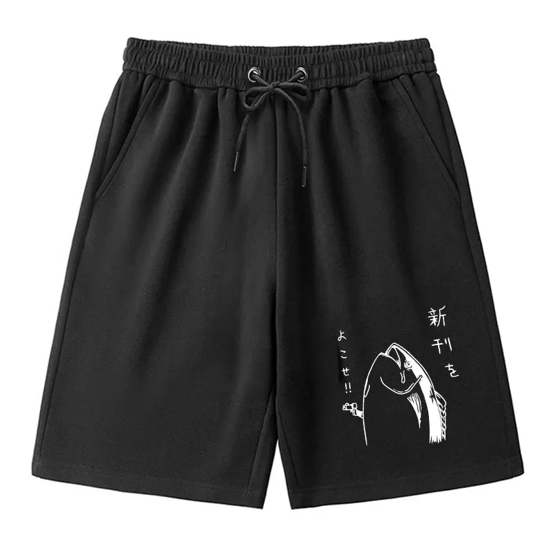 Modecanvas Japanese Fish Hold Up White Shorts