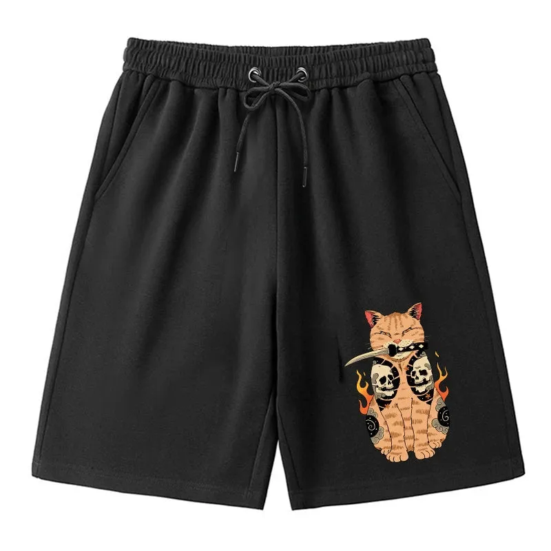 Modecanvas Catana Cat Skull Tattooed Samurai Classic Shorts