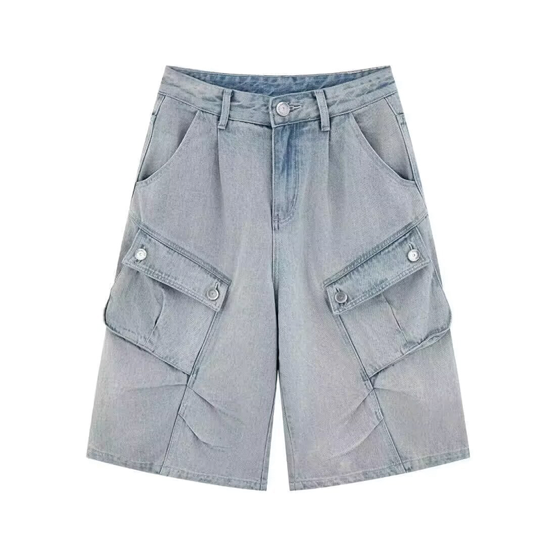 Modecanvas Smoke Cargo Denim Shorts