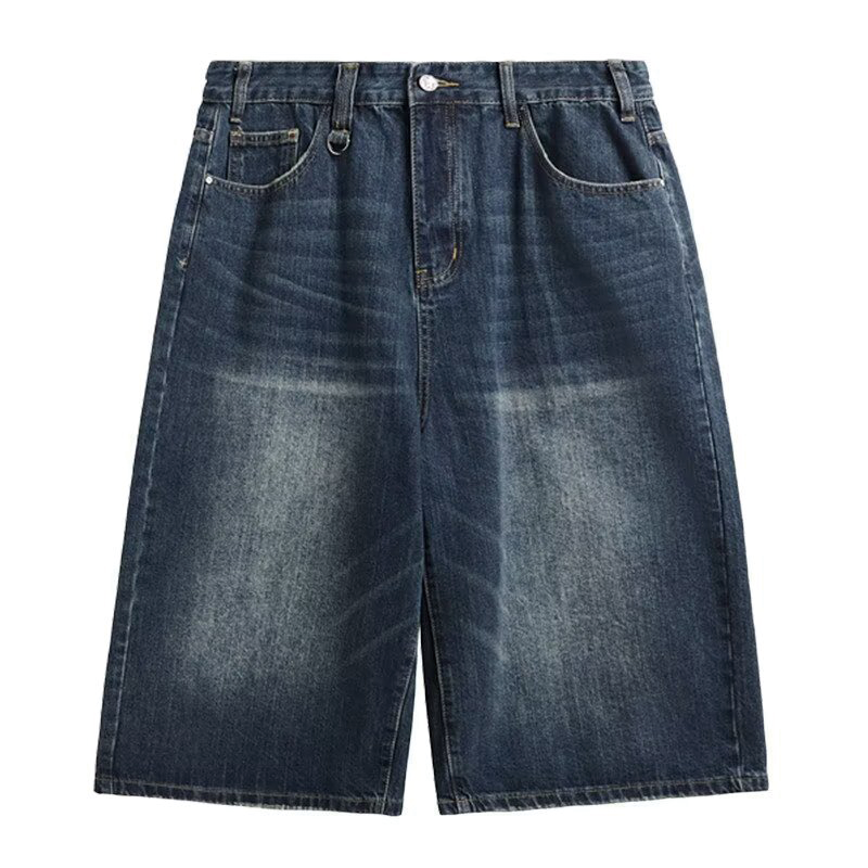 Modecanvas Raw Vintage Blue Denim Shorts