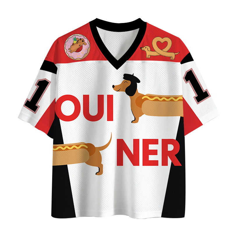 Modecanvas Dachshund Mesh Jersey-modecanvas