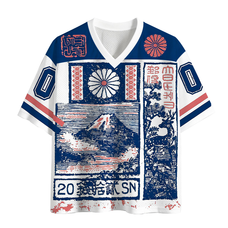 Modecanvas Japanese Mount Fuji Art Mesh Jersey-modecanvas