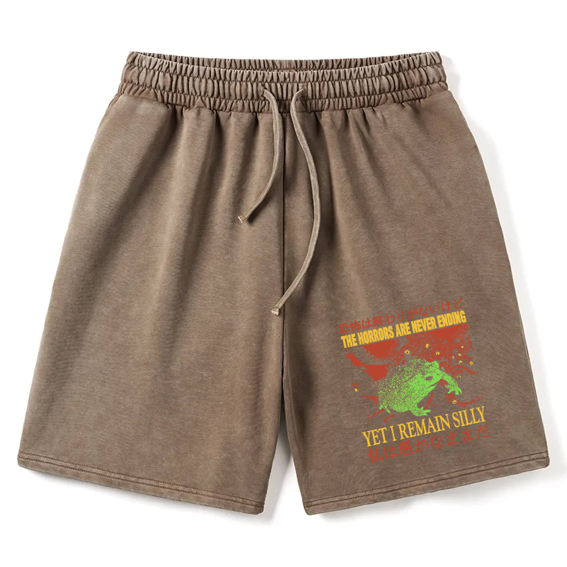 Modecanvas The Horrors are Never Ending Washed Short