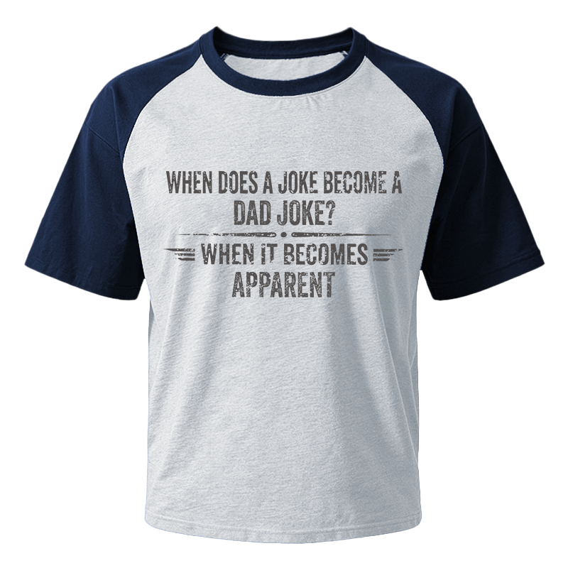 Modecanvas Funny Dad Joke Raglan T-Shirt