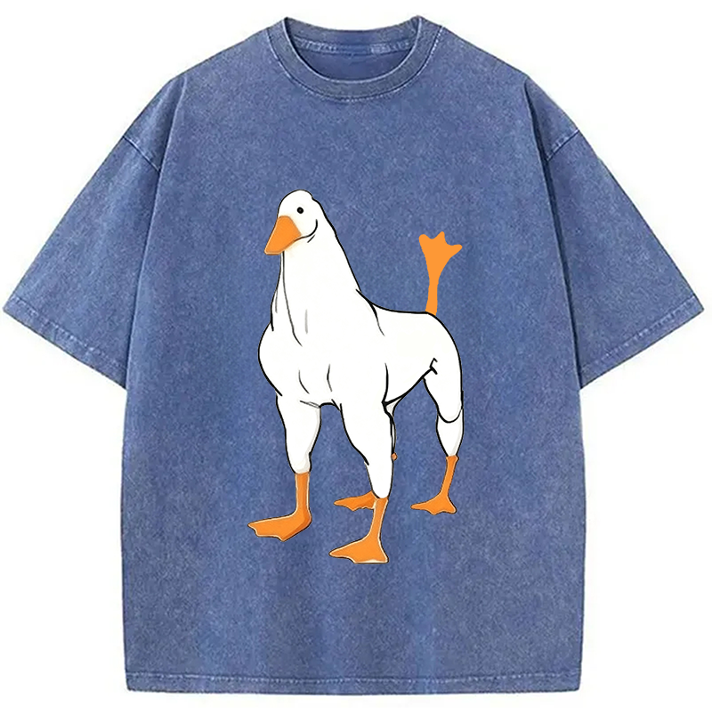 Modecanvas Muscle Duck Goose Washed T-Shirt