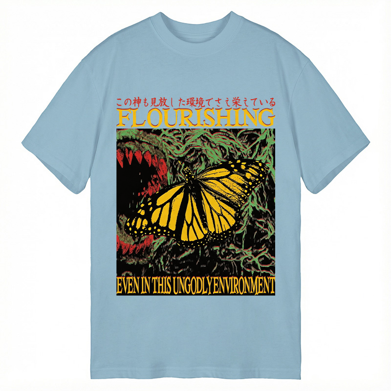 Modecanvas Flourishing Butterfly DTG Printing Classic T-Shirt-modecanvas