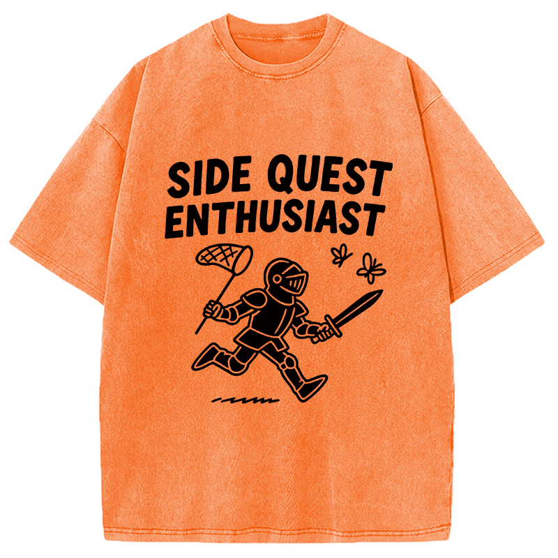 Modecanvas Side Quest DTG Printing Washed T-Shirt