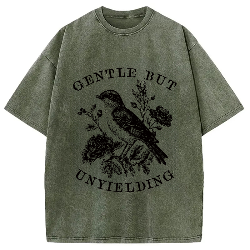 Modecanvas Gentle But Unyielding DTG Printing Washed T-Shirt-modecanvas