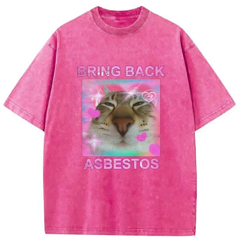 Modecanvas Bring Back Asbestos Washed T-Shirt-modecanvas