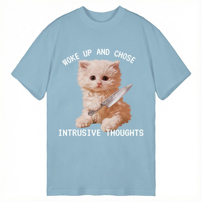 Modecanvas Cat Portrait DTG Printing Classic T-Shirt-modecanvas