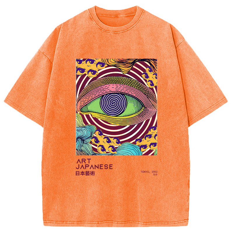 Modecanvas Illusion Eye Washed T-Shirt