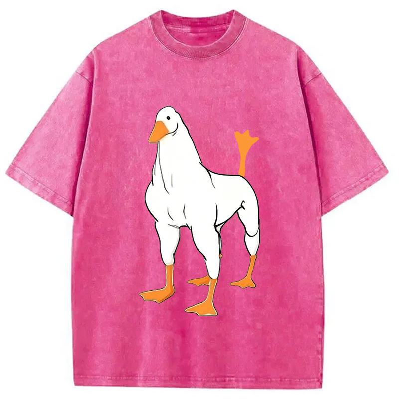 Modecanvas Muscle Duck Goose Washed T-Shirt