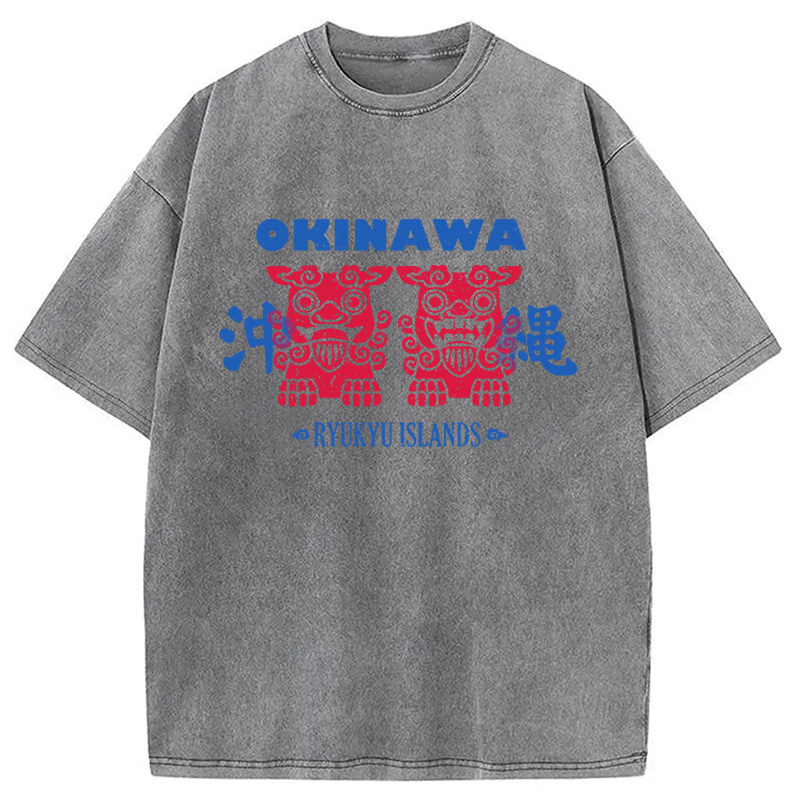 Modecanvas Okinawa Mascot Washed T-Shirt