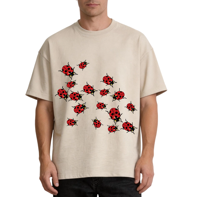 Modecanvas Ladybug DTG Printing Washed T-Shirt