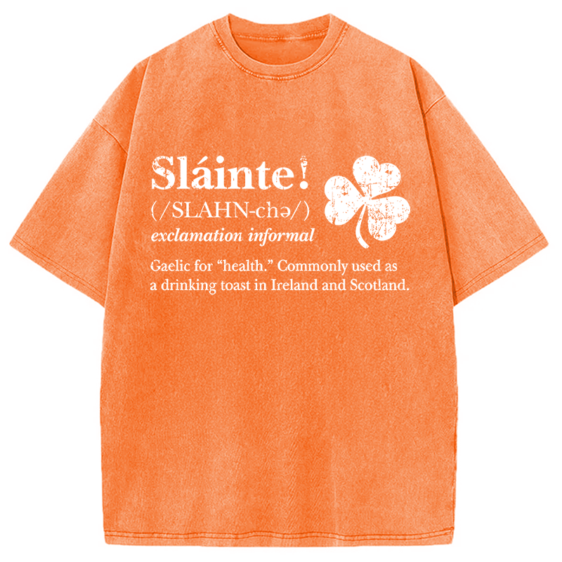Modecanvas Slainte! Irish DTG Printing Washed T-Shirt