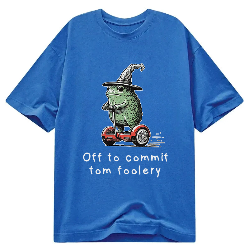 Modecanvas Frog Riding A Balance Scooter DTG Printing Classic T-Shirt-modecanvas