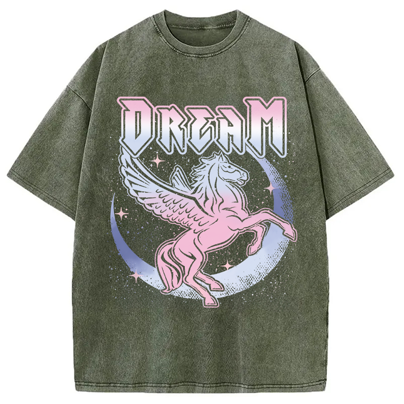 Modecanvas Dream Pegasus DTG Printing Washed T-Shirt