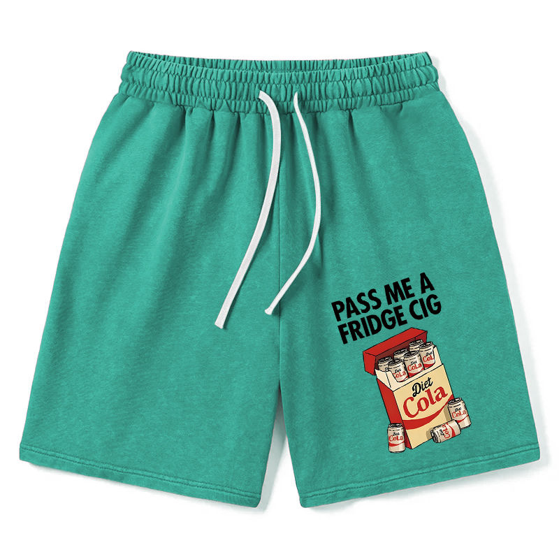 Modecanvas Diet Cola Cigarette Pack Washed Short