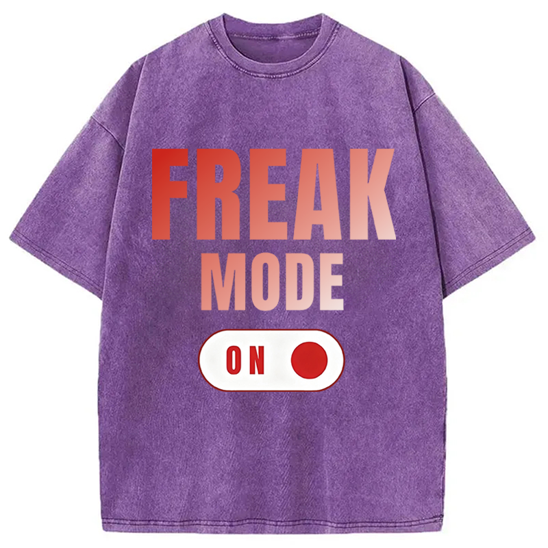 Modecanvas Freak Mode On DTG Printing Washed T-Shirt