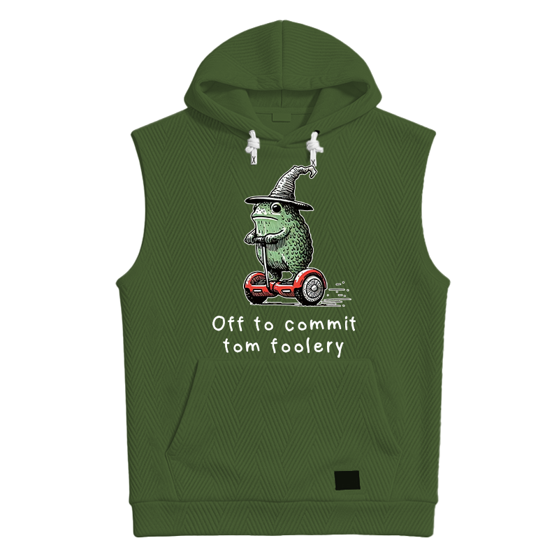 Modecanvas Frog Riding A Balance Scooter Hooded Tank