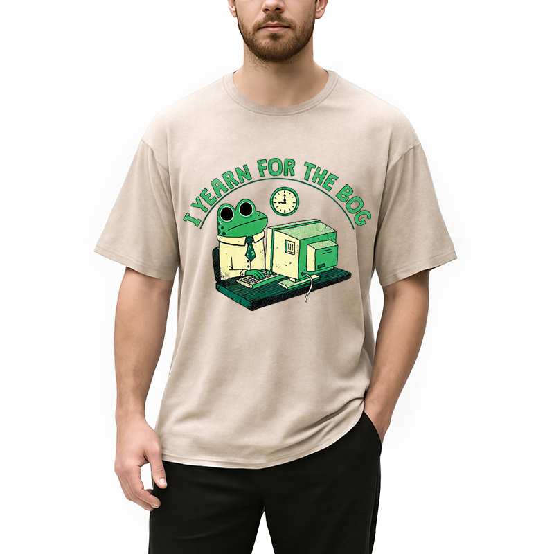 Modecanvas Yearn For The Bog DTG Printing Washed T-Shirt