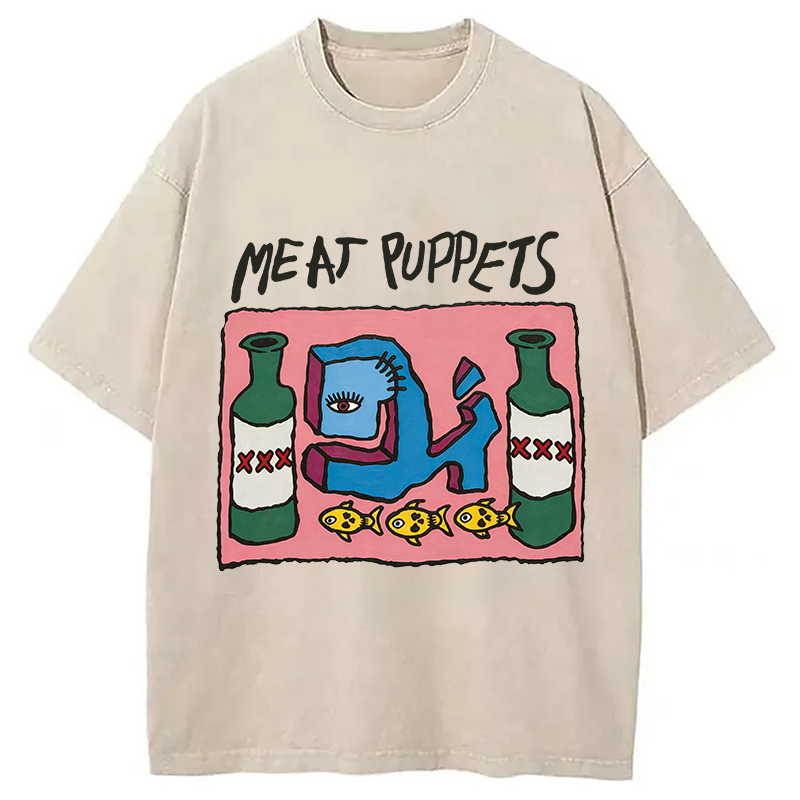 Modecanvas Ment Puppets DTG Printing Washed T-Shirt