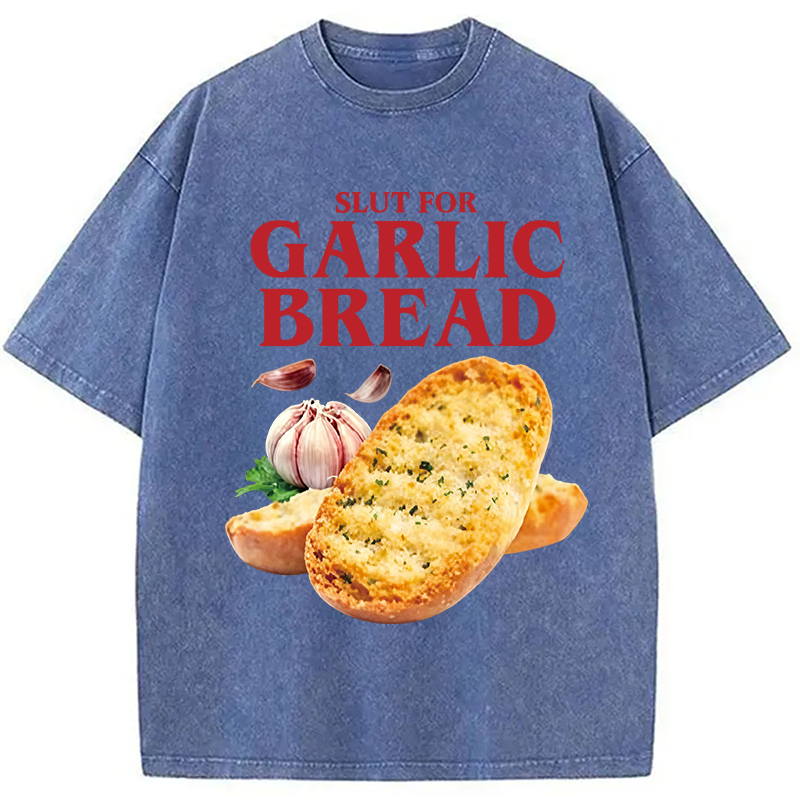 Modecanvas Slut For Garlic Bread DTG Printing Washed T-Shirt
