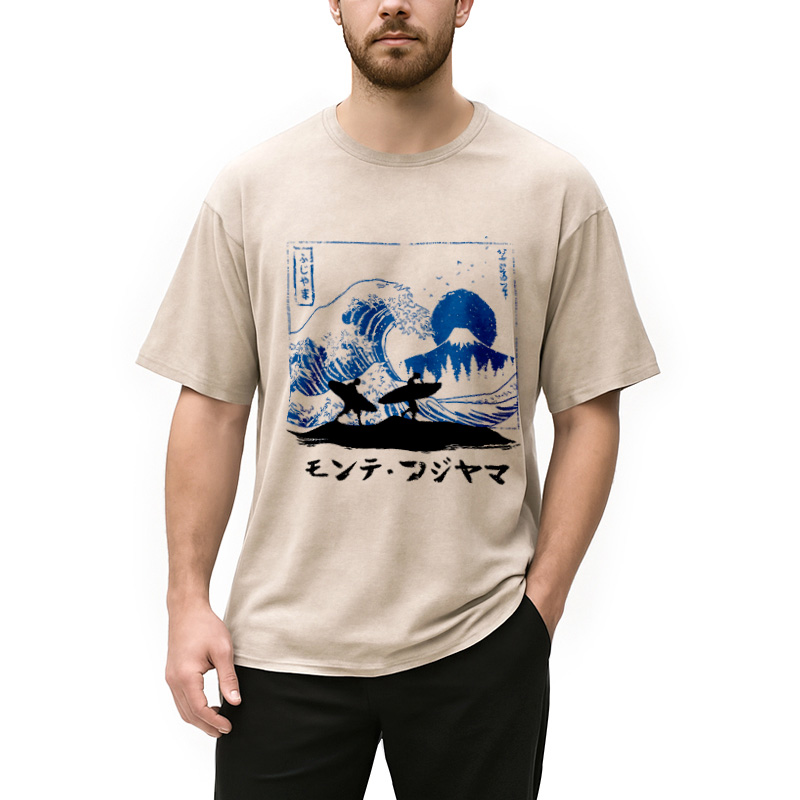 Modecanvas Japanese Surfing Washed T-Shirt