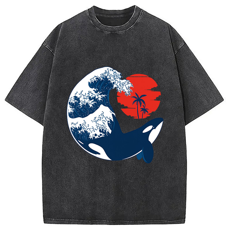 Modecanvas The Killer Wave Washed T-Shirt
