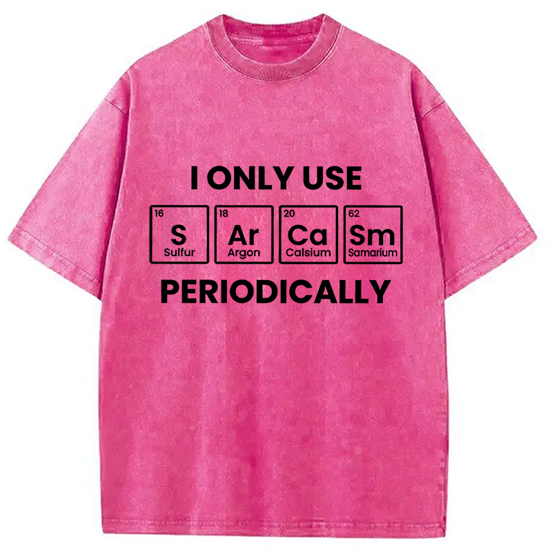 Modecanvas Interesting Chemical Elements Washed T-Shirt