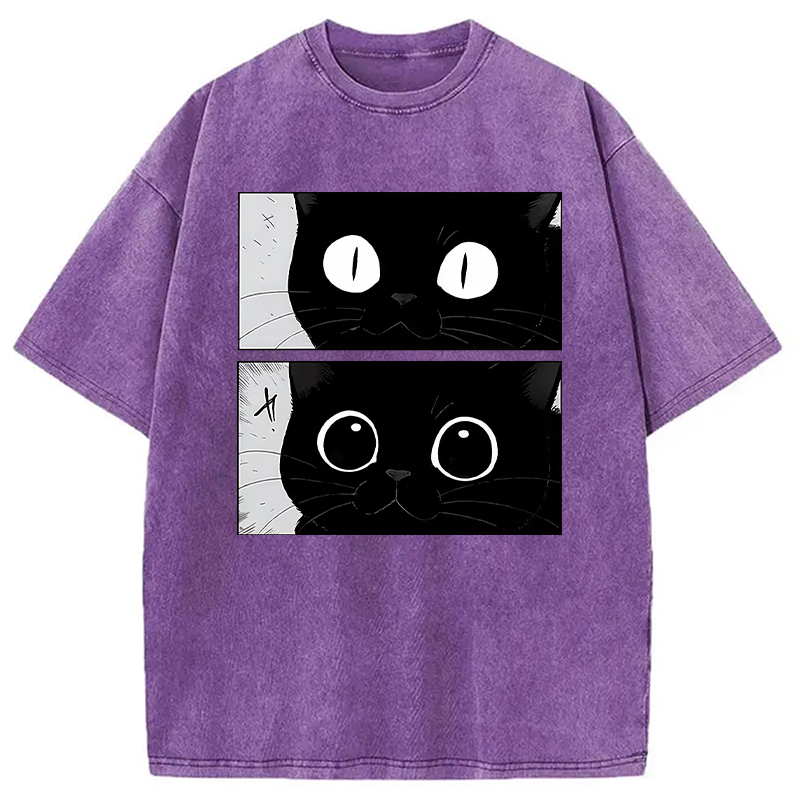Modecanvas Become A Cute Cat Washed T-Shirt