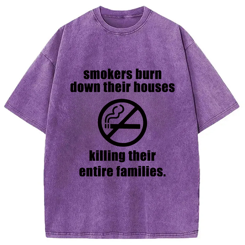 Modecanvas No Smokers DTG Printing Washed T-Shirt