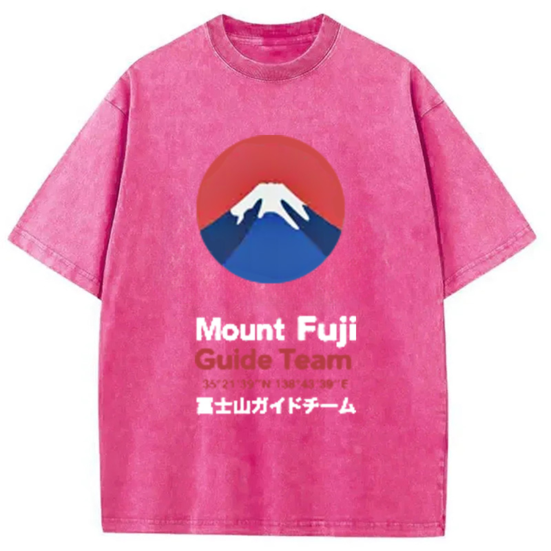 Modecanvas Japanese Mount Fuji Snow Washed T-Shirt